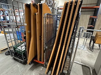 8x bureautafel en ronde tafel, beuken/zwart - afbeelding 3 van  3