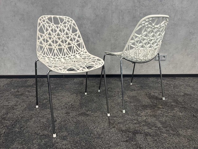 8x crassevig - design nestelbare kantinestoel - afbeelding 5 van  10