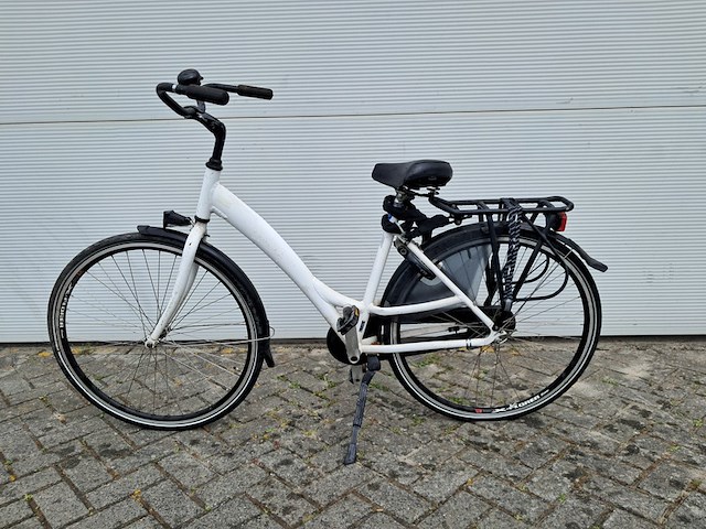 8x damesfiets, wit - afbeelding 15 van  17