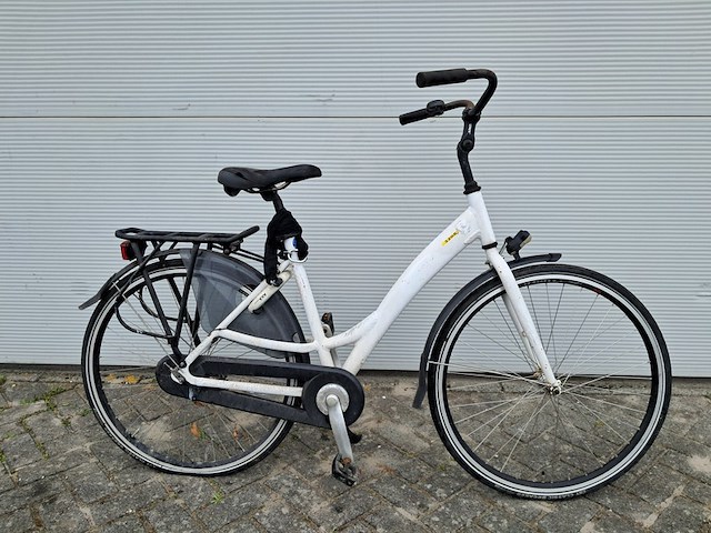 8x damesfiets, wit - afbeelding 16 van  27
