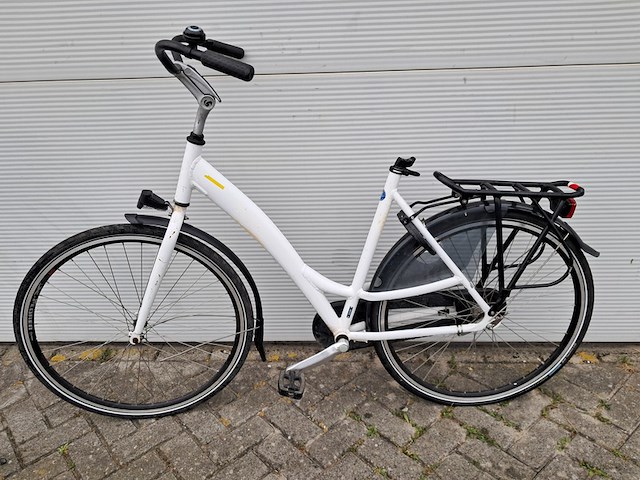 8x damesfiets, wit - afbeelding 21 van  27