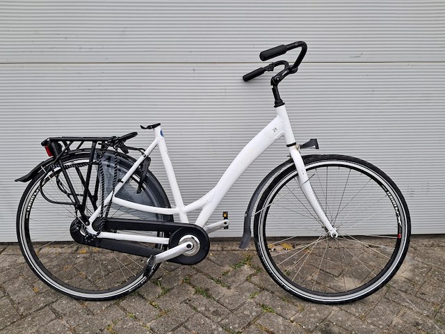 8x damesfiets, wit - afbeelding 25 van  27