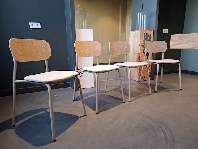8x design kantine stoel planq, rebel chair za, grijs, bouwjaar 2023 - afbeelding 11 van  17