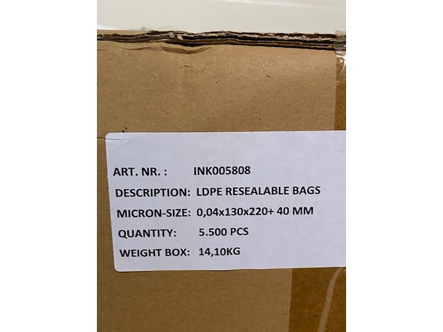 8x doos a 5500 ldpe zakjes met plakstrip - afbeelding 4 van  5