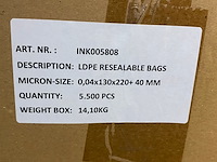 8x doos a 5500 ldpe zakjes met plakstrip - afbeelding 4 van  5