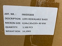 8x doos a 5500 ldpe zakjes met plakstrip - afbeelding 4 van  5