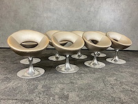 8x draaibare stoel - champagne - afbeelding 1 van  9