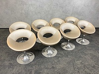 8x draaibare stoel - champagne - afbeelding 4 van  9