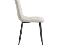 8x eetkamerstoel billy zonder arm - angus lichtgrijs - afbeelding 4 van  5