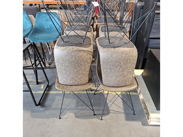 8x eetkamerstoel, groen - afbeelding 8 van  8