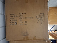 8x eetkamerstoel met armleuning, draaibaar groen - afbeelding 6 van  6