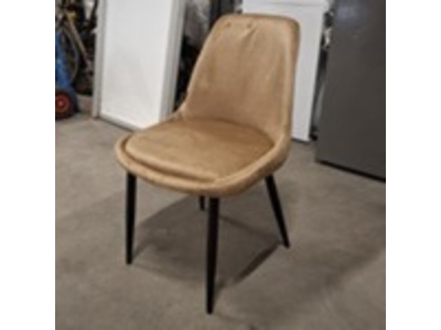 8x eetkamerstoel, velvet licht bruin - afbeelding 1 van  4