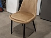 8x eetkamerstoel, velvet licht bruin - afbeelding 1 van  4