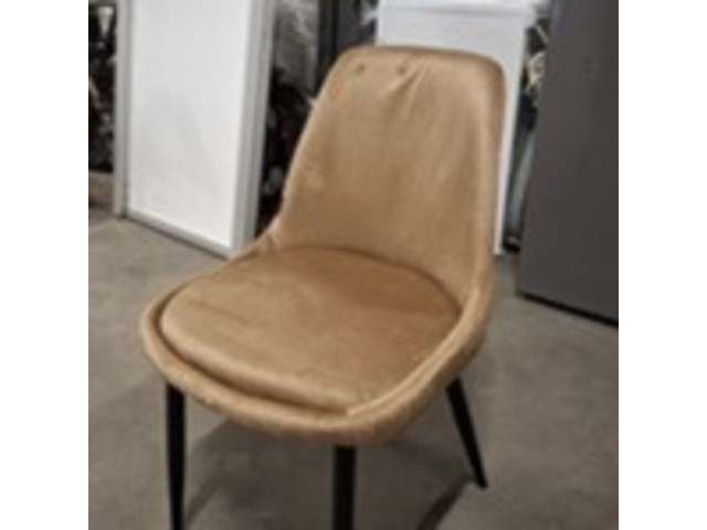 8x eetkamerstoel, velvet licht bruin - afbeelding 2 van  4