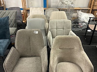 8x eetkamerstoelen, beige - afbeelding 2 van  7