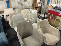 8x eetkamerstoelen, beige - afbeelding 3 van  7