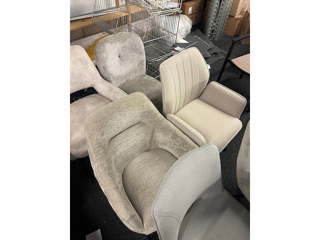 8x eetkamerstoelen, beige - afbeelding 4 van  7