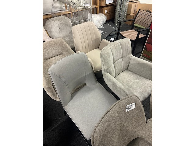 8x eetkamerstoelen, beige - afbeelding 5 van  7