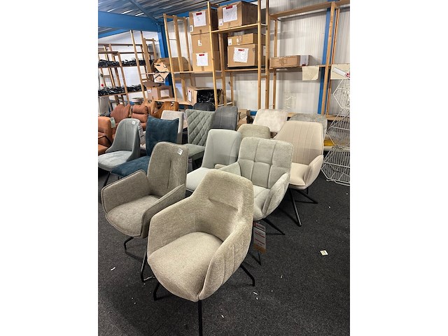 8x eetkamerstoelen, beige - afbeelding 7 van  7