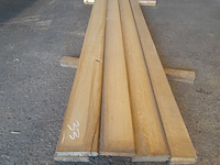 8x eiken geschaafde vloerdelen, ca. 30 mm dik, lengte voornamelijk 420 cm - afbeelding 1 van  4