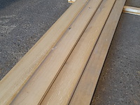 8x eiken geschaafde vloerdelen, ca. 30 mm dik, lengte voornamelijk 420 cm - afbeelding 2 van  4