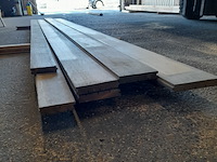 8x eiken geschaafde vloerdelen, ca. 30 mm dik, lengte voornamelijk 420 cm - afbeelding 3 van  4