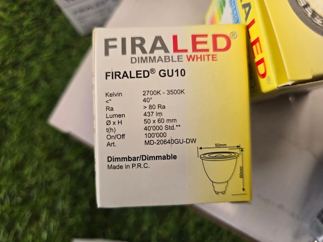 8x firaled gu10 led spot firalux, md-20640gu-dw - afbeelding 7 van  7
