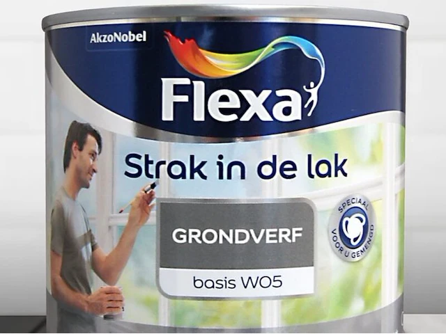 8x flexa strak in de lak alkyd grondverf wit - 500 ml - buiten - mat, flexa, wit - afbeelding 2 van  2
