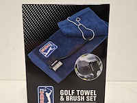 8x golf towel & brush set pga tour