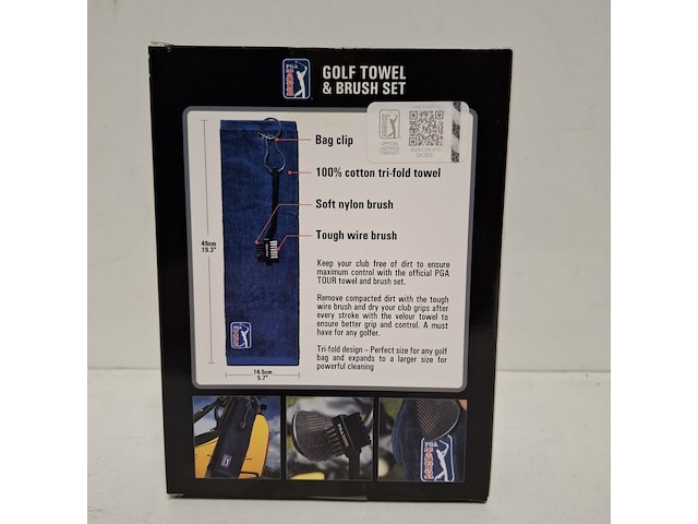 8x golf towel & brush set pga tour - afbeelding 2 van  2