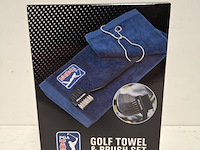 8x golf towel & brush set pga tour - afbeelding 1 van  2