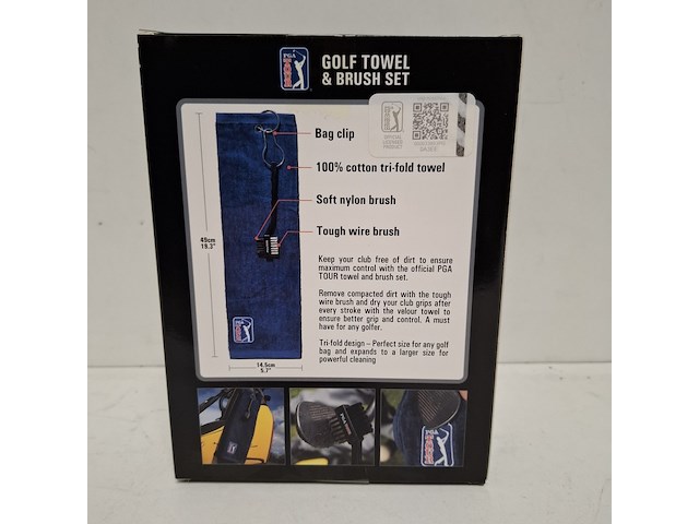 8x golf towel & brush set pga tour - afbeelding 2 van  2