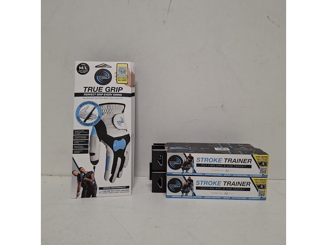 8x golfhandschoen m/l met 8x stroke trainer - afbeelding 1 van  8