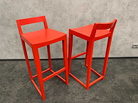 8x houten barkruk rood zh80 - afbeelding 3 van  9