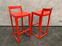 8x houten barkruk rood zh80 - afbeelding 7 van  8