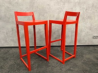 8x houten barkruk rood zh80 - afbeelding 8 van  8