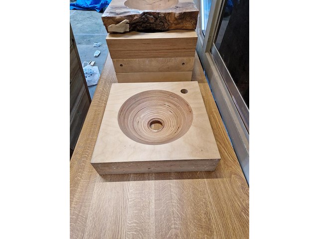 8x houten wasbakken - afbeelding 5 van  9