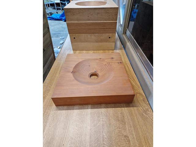 8x houten wasbakken - afbeelding 6 van  9
