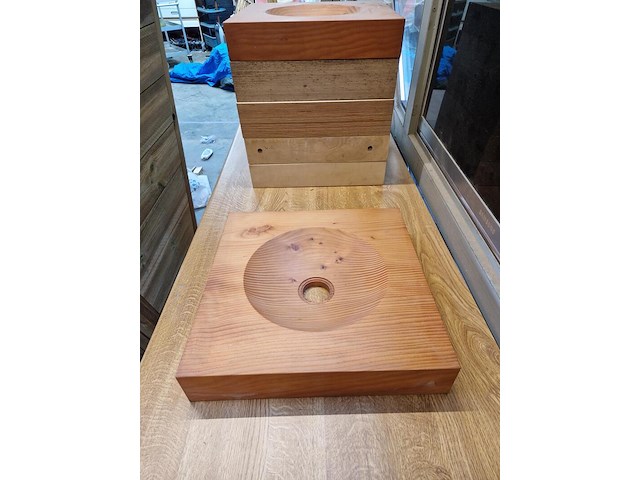 8x houten wasbakken - afbeelding 7 van  9