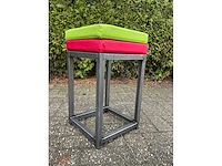 (8x) industriële kruk - voorzien van twee gekleurde zittingen - afbeelding 4 van  16