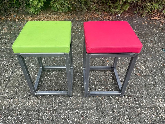 (8x) industriële kruk - voorzien van twee gekleurde zittingen - afbeelding 8 van  16