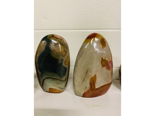 8x jaspis polychroom vrije vorm - afbeelding 3 van  8