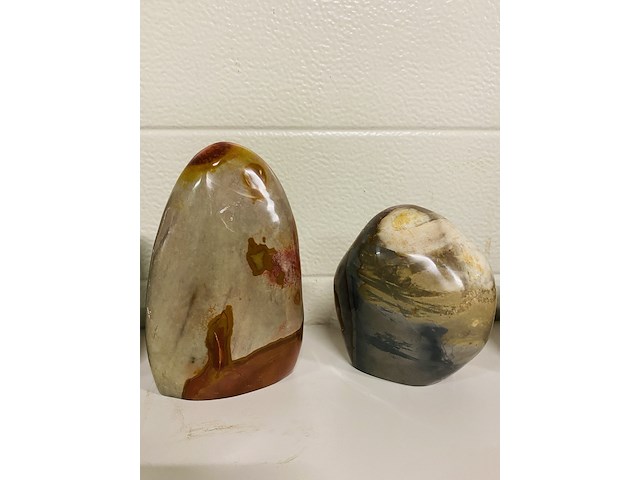 8x jaspis polychroom vrije vorm - afbeelding 4 van  8