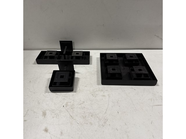 8x kaarsenstandaard dubbel, 6x enkel en 6x 4- delig, zwart - afbeelding 2 van  10