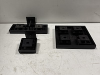 8x kaarsenstandaard dubbel, 6x enkel en 6x 4- delig, zwart - afbeelding 2 van  10