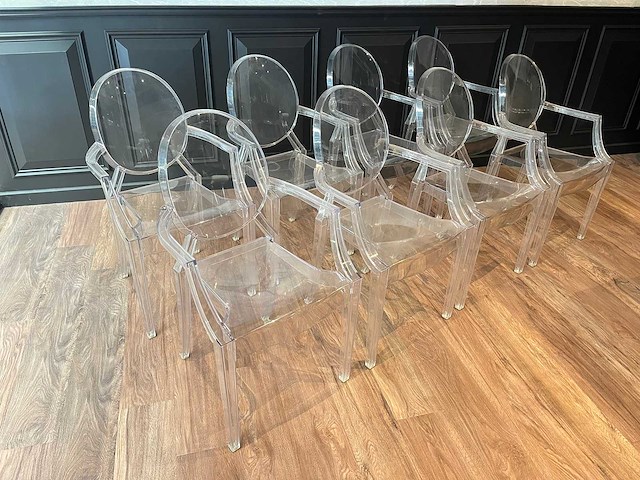 8x kartell louis ghost - design stoel - binnen/buiten - afbeelding 5 van  12