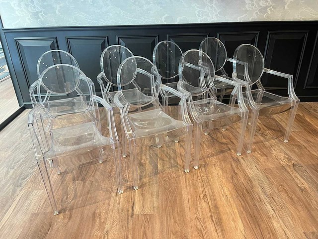 8x kartell louis ghost - design stoel - binnen/buiten - afbeelding 3 van  12