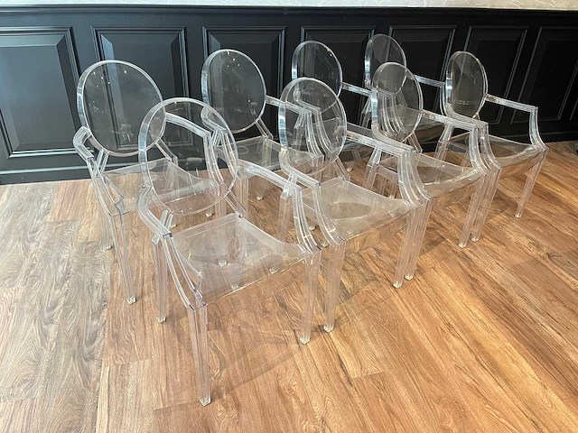 8x kartell louis ghost - design stoel - binnen/buiten - afbeelding 4 van  12