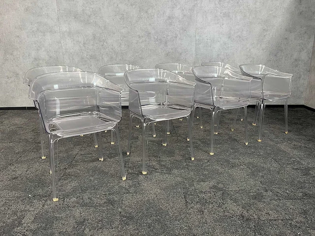 8x kartell papyrus - transparante design fauteuil - afbeelding 1 van  10