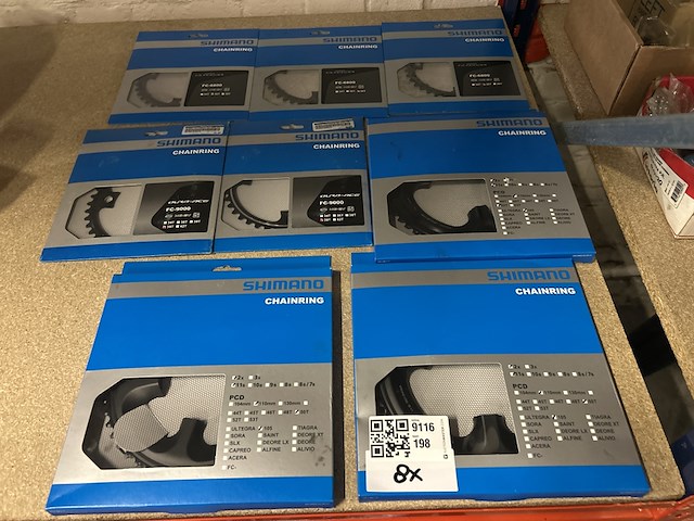 8x kettingblad, shimano - afbeelding 1 van  6